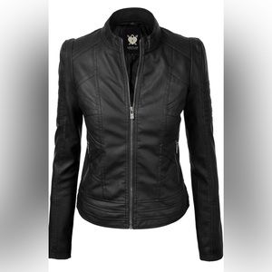 Women’s black leather jacket size small